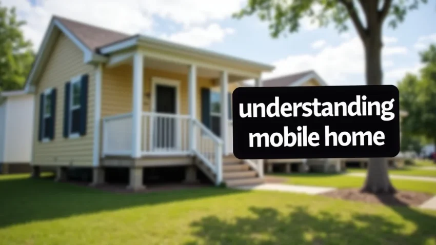 The image shows a charming mobile home, illustrating factors in understanding mobile home prices.